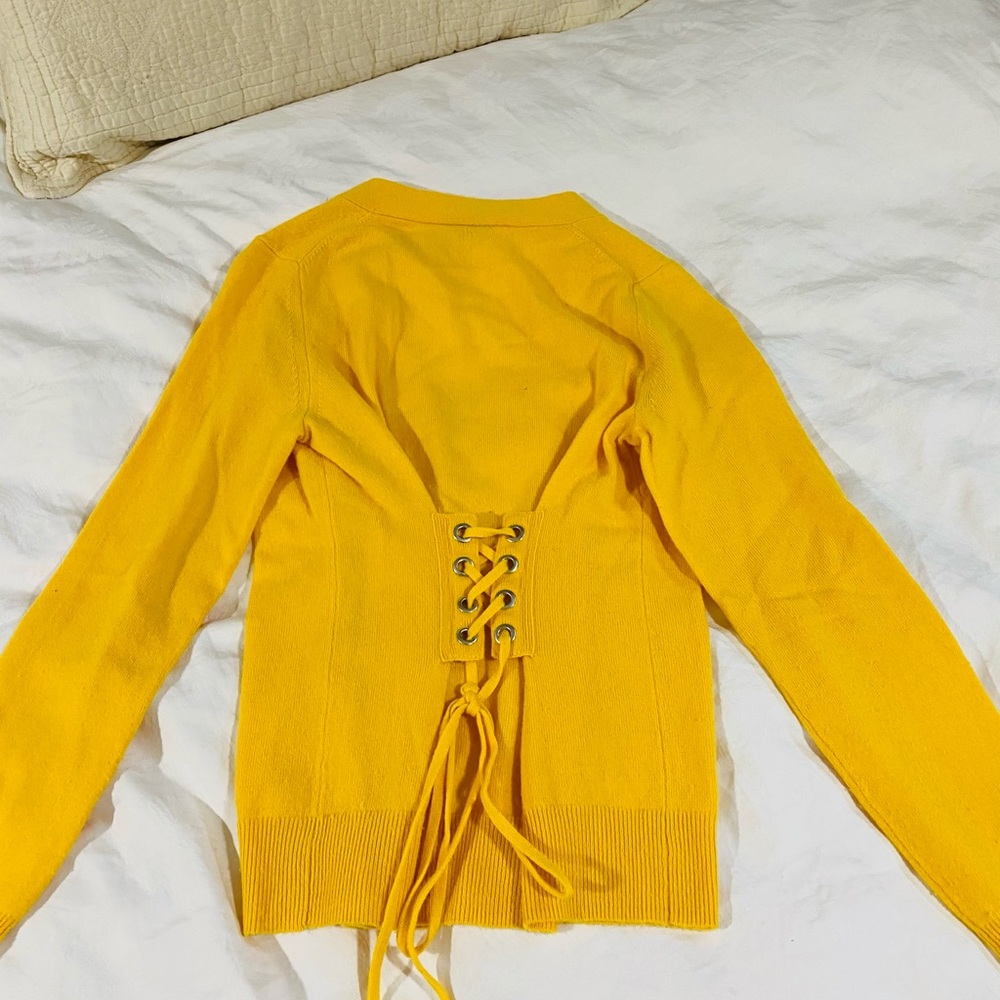 Sandro Paris Lace-Up Back Cardigan